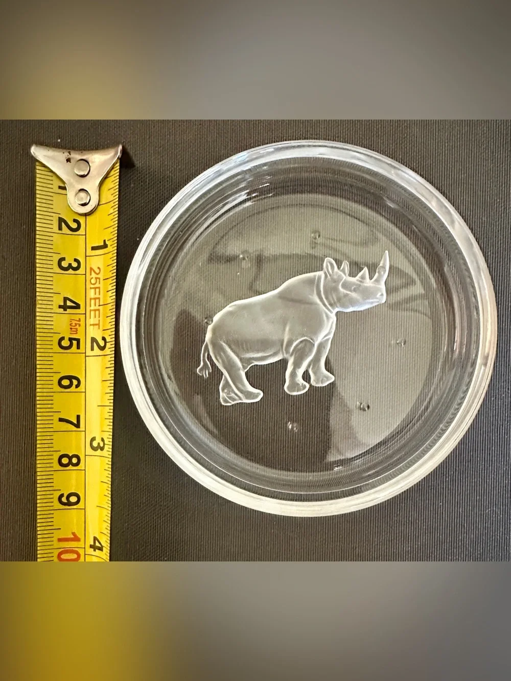Val St Lambert Crystal Coasters Set 6 Endangered Wildlife Animals Frosted VTG